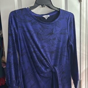 Liz Claiborne knew length dress L more purple and blue color